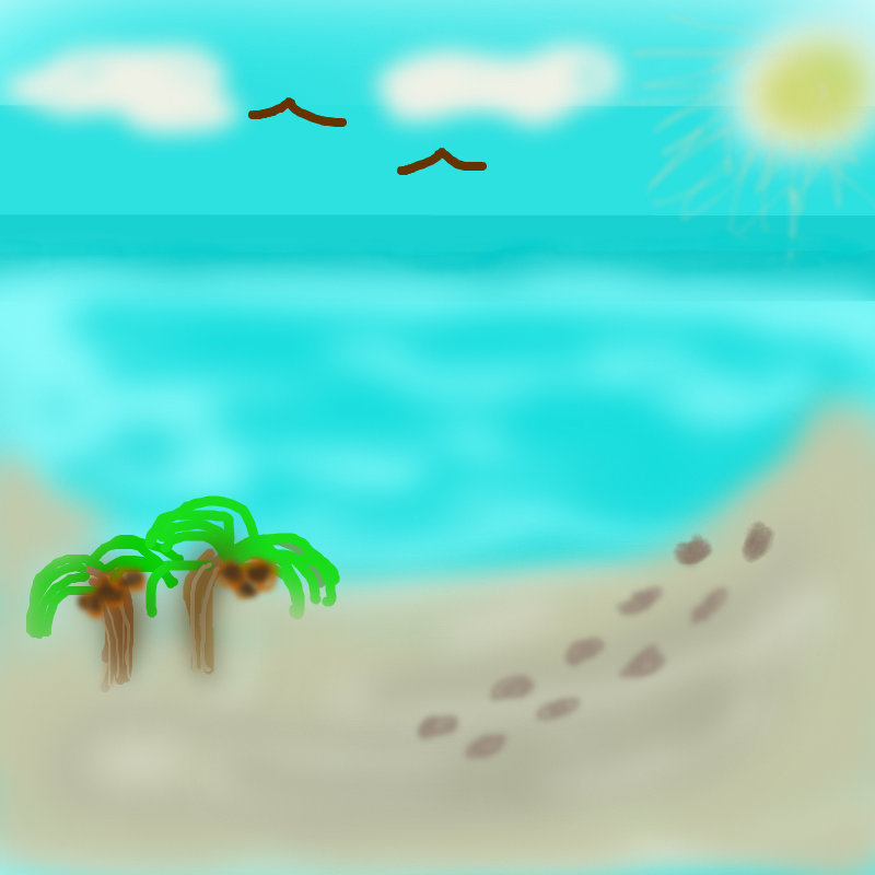 800x800 footprints in the sand a landscape speedpaint drawing - Footprints In The Sand Drawing