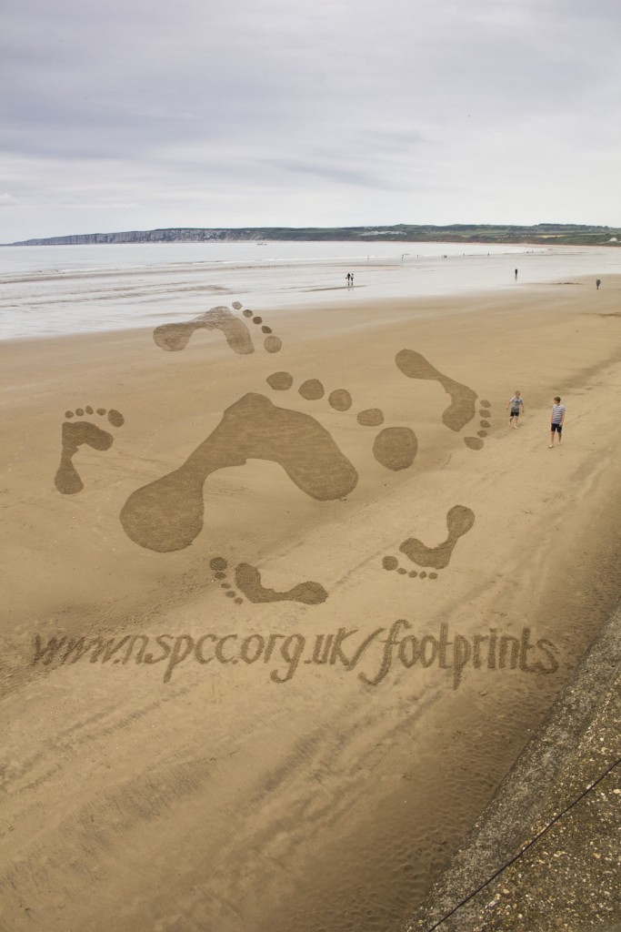 683x1024 nspcc legacy footprints in the sand - Footprints In The Sand Drawing