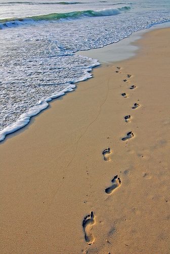 336x500 inspirational sayings in beach - Footprints In The Sand Drawing