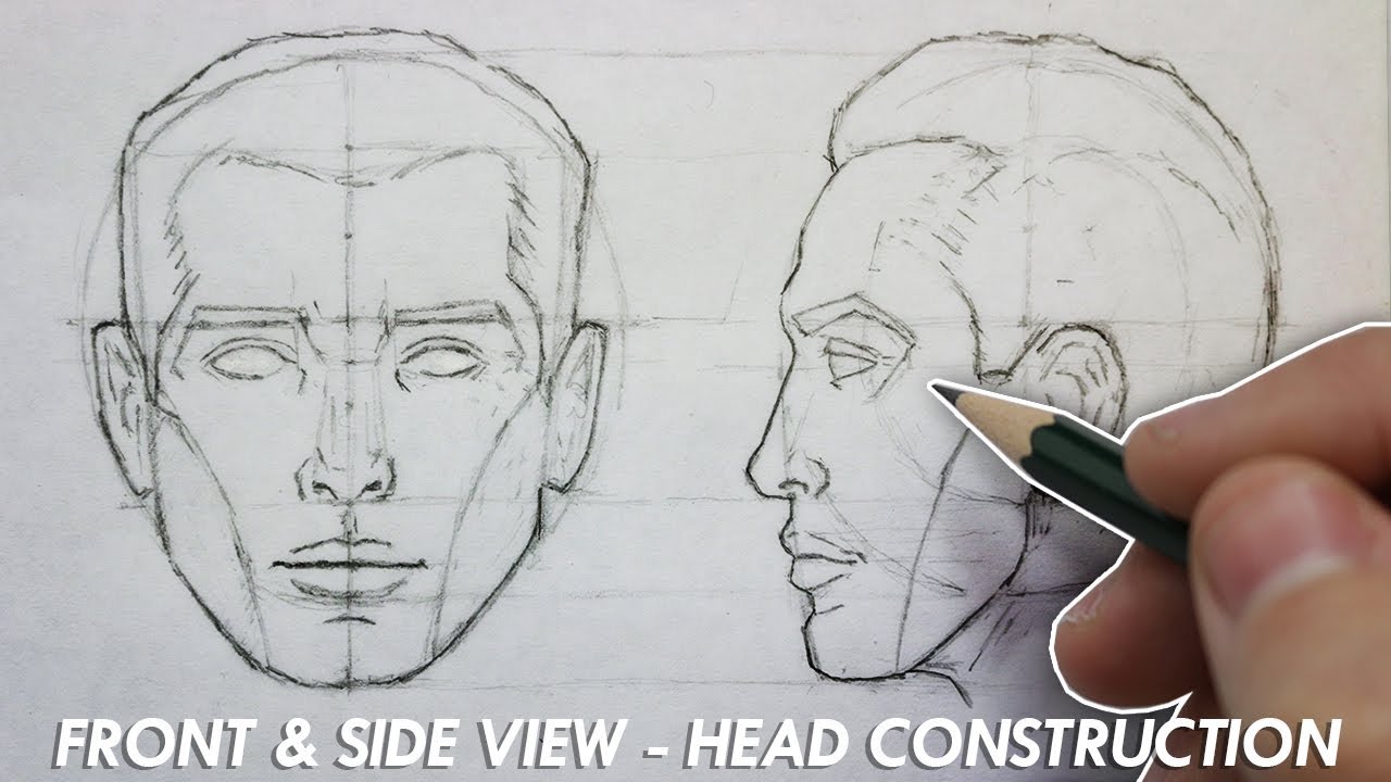 1280x720 The Basic Construction For Drawing The Head - For Drawing