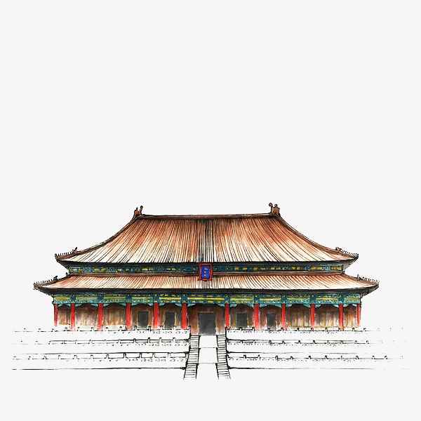 600x600 Drawing Architecture, Watercolor, Building, Forbidden City Png - Forbidden City Drawing