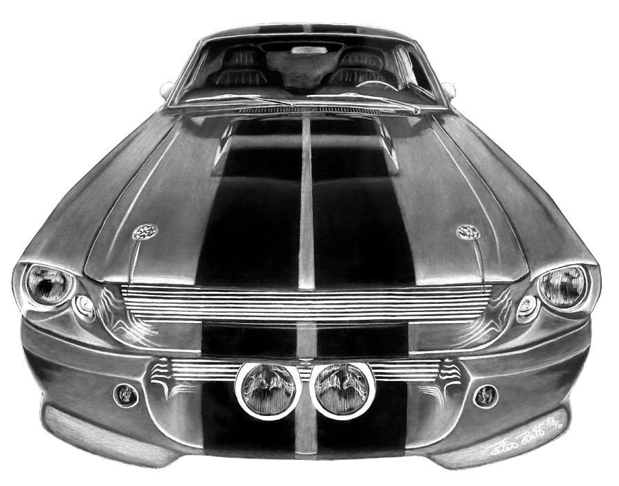 900x707 eleanor ford mustang drawing - Ford Drawing
