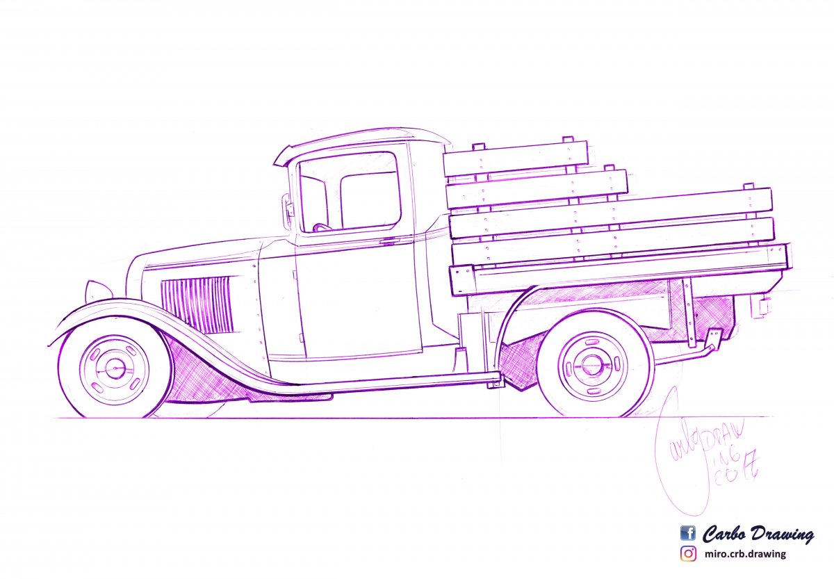 model a ford drawing