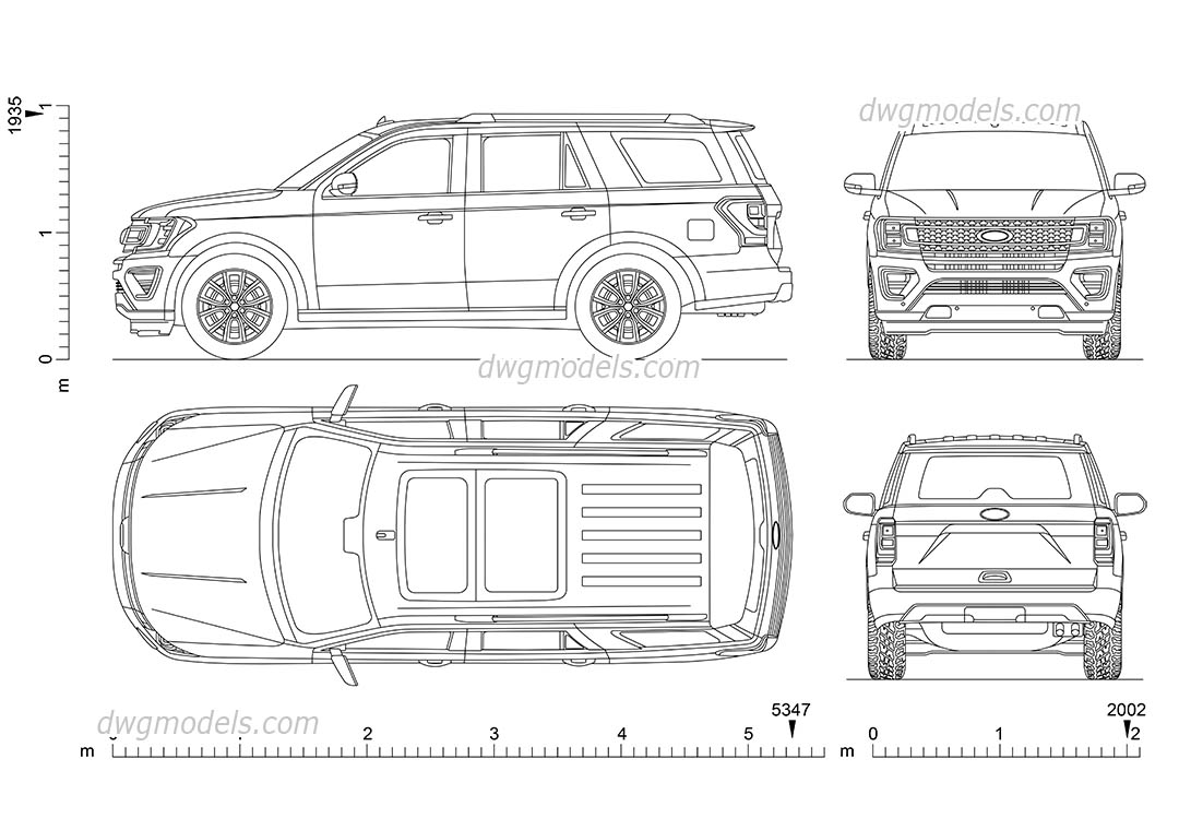 1080x760 ford expedition autocad blocks, car drawings download - Ford Drawing