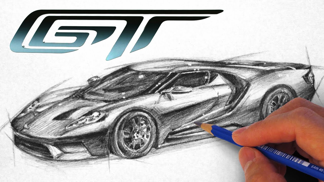 1280x720 how to draw the ford gt - Ford Drawing