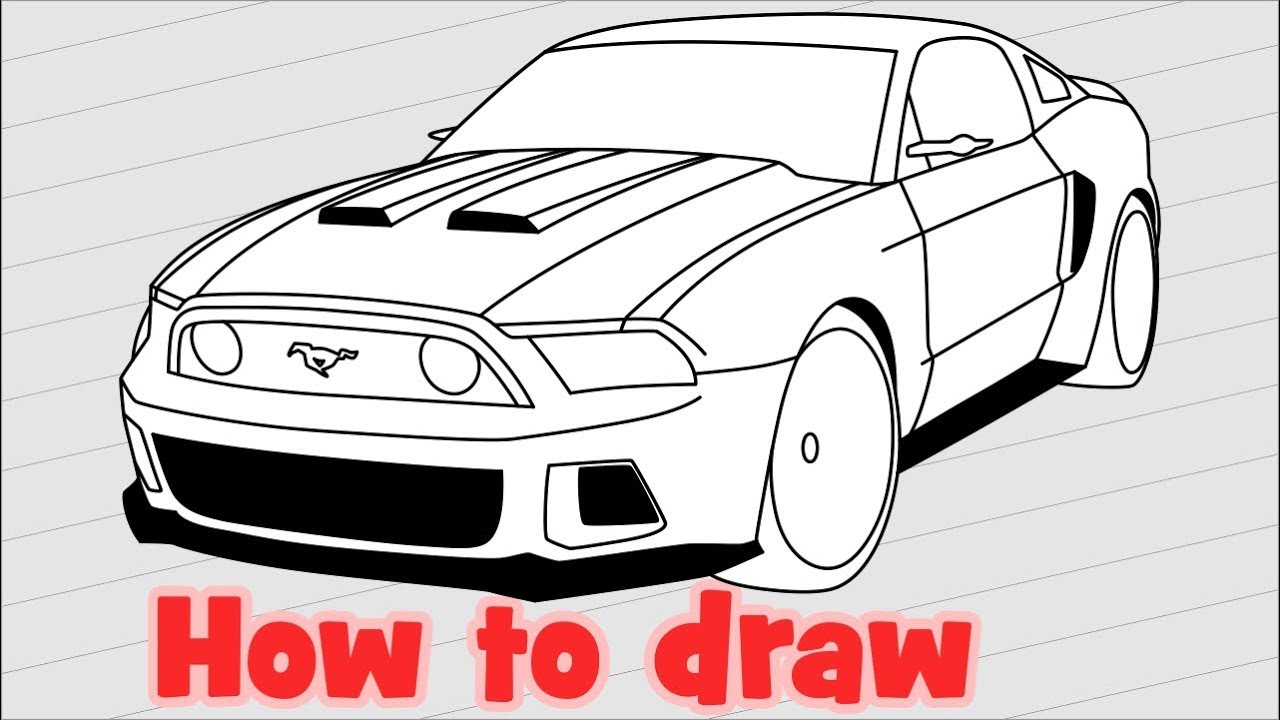 1280x720 how to draw a car ford mustang gt from the need for speed - Ford Drawing