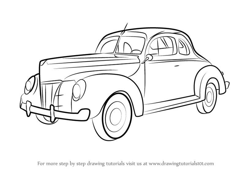 800x565 learn how to draw ford deluxe - Ford Drawing