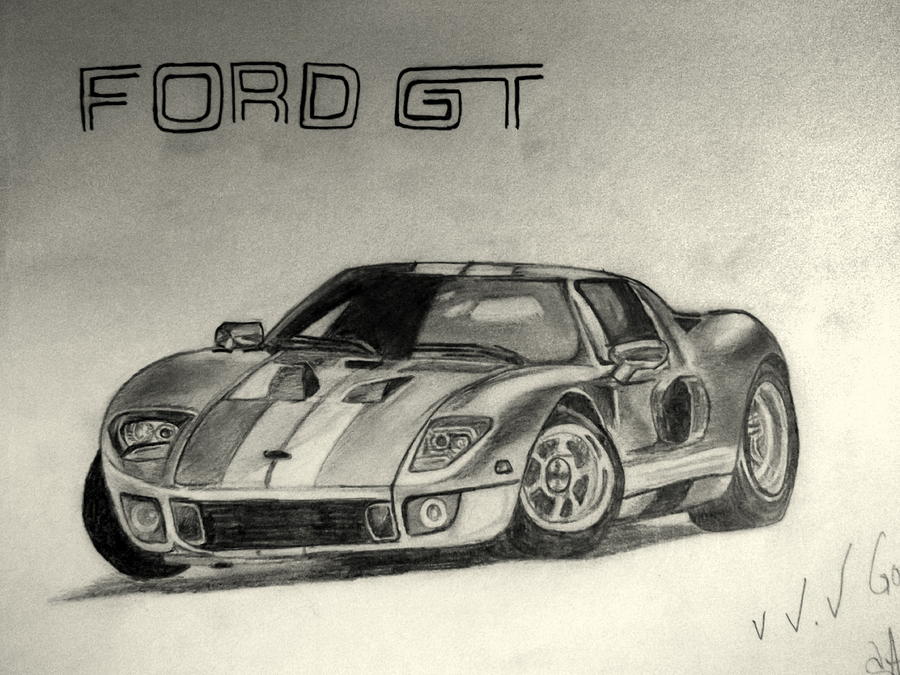 900x675 Ford Gt Drawing - Ford Gt Drawing