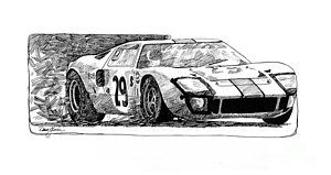300x159 Ford Gt Drawings Fine Art America - Ford Gt Drawing