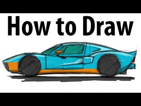 480x360 How To Draw A Ford Gt - Ford Gt Drawing