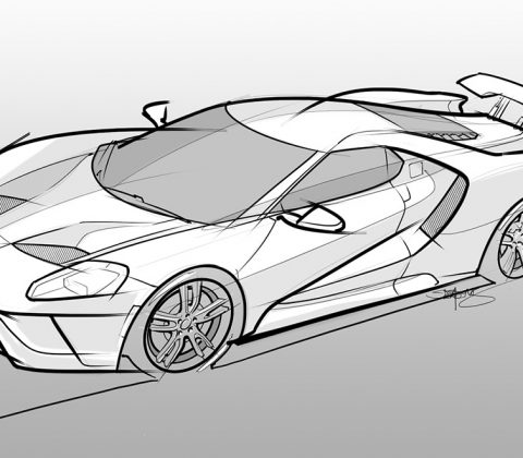 480x420 my drawing of a ford gt scottdesigner - Ford Gt Drawing