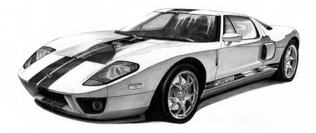 450x190 Stunning Ford Gt Drawings And Illustrations For Sale On Fine Art - Ford Gt Drawing