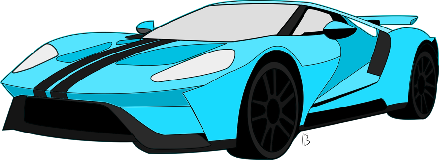 891x326 Captainsparklez Ford Gt Drawing =d Captainsparklez - Ford Gt Drawing