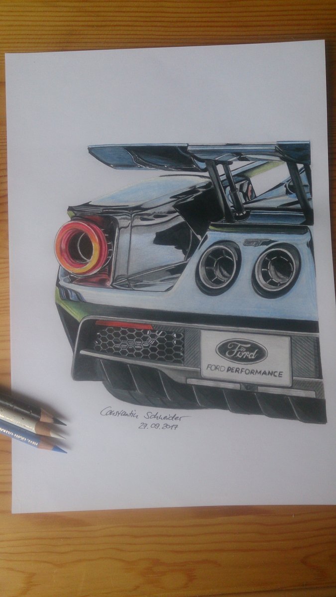 675x1200 Ford Gt - Ford Gt Drawing