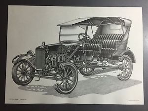 300x225 ford model t touring automobile technical illustration - Ford Model T Drawing
