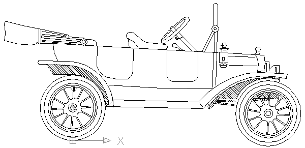 600x291 autocad drawing ford model t ford motor company dwg - Ford Model T Drawing