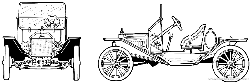 ford model a drawing