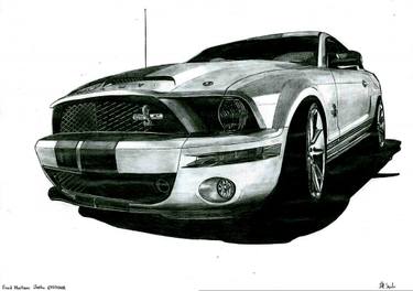 375x264 Ford Mustang Shelby Drawing - Ford Mustang Drawing