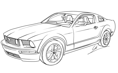 480x298 Ford Mustang Gt Coloring - Ford Mustang Gt Drawing