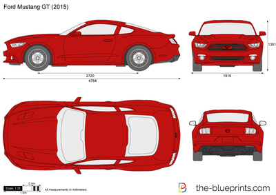 400x283 Ford Mustang Gt Vector Drawing - Ford Mustang Gt Drawing