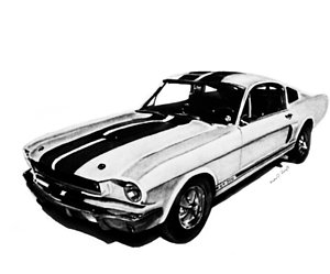 300x249 Mustang Gt Drawings Fine Art America - Ford Mustang Gt Drawing