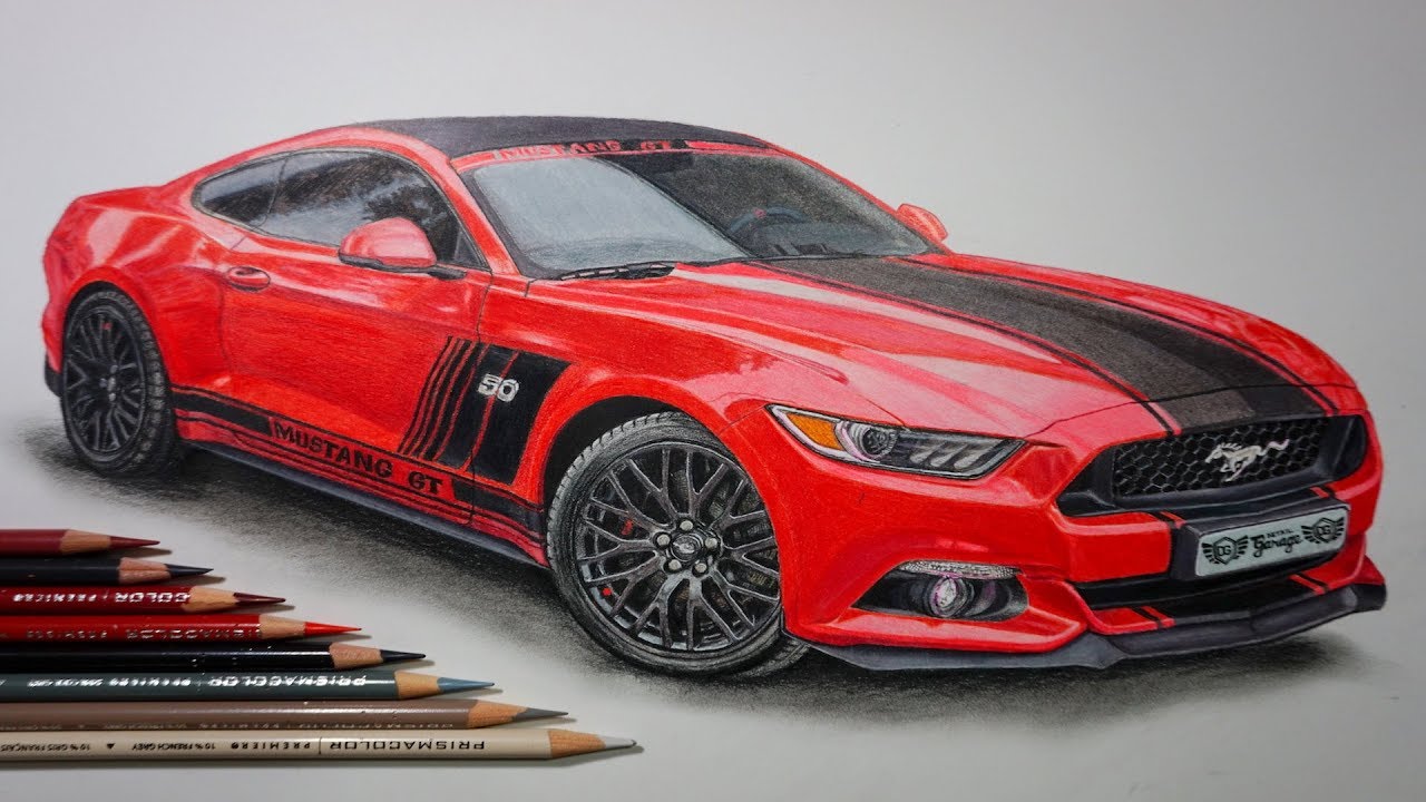 Как нарисовать ford mustang