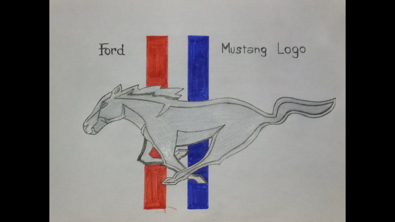 1280x720 ford mustang logo drawing - Ford Mustang Logo Drawing