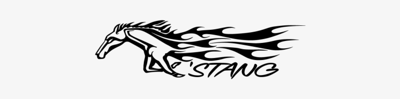 820x203 Mustang Decals And Graphics - Ford Mustang Logo Drawing