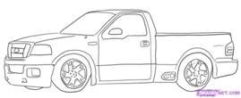 269x110 How To Draw Trucks And Vehicles Drawing Tutorials Drawing - Ford Truck Drawings