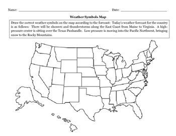 350x270 weather symbols map ws map skillsgeography map activities - Forecast Drawing