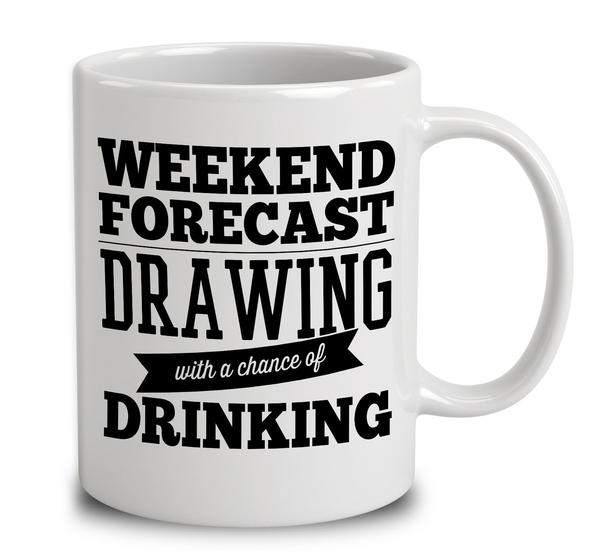 600x556 weekend forecast drawing with a chance of drinking - Forecast Drawing