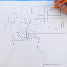 228x228 Foreground, Middleground Background Drawing - Foreground Middleground Background Drawing