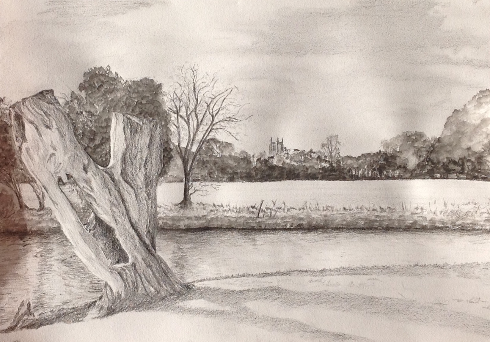 Foreground Middleground Background Drawing at