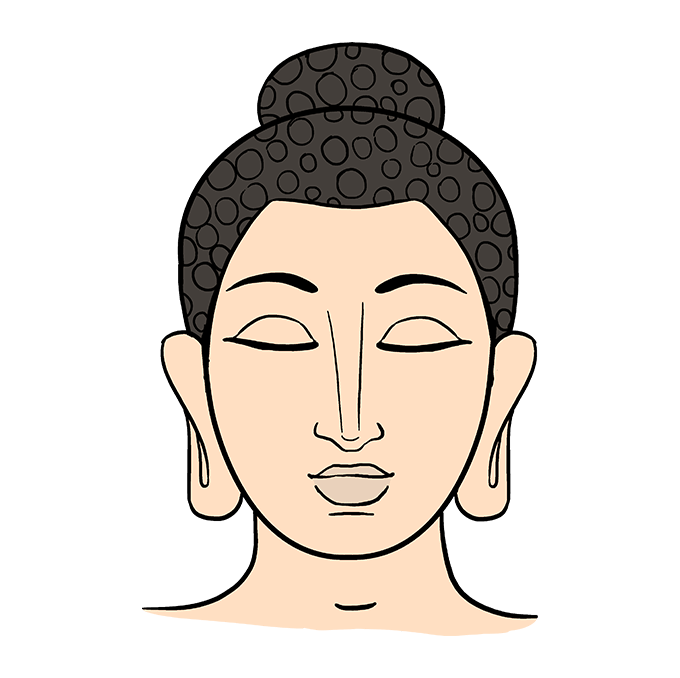 680x678 How To Draw Buddha - Forehead Drawing