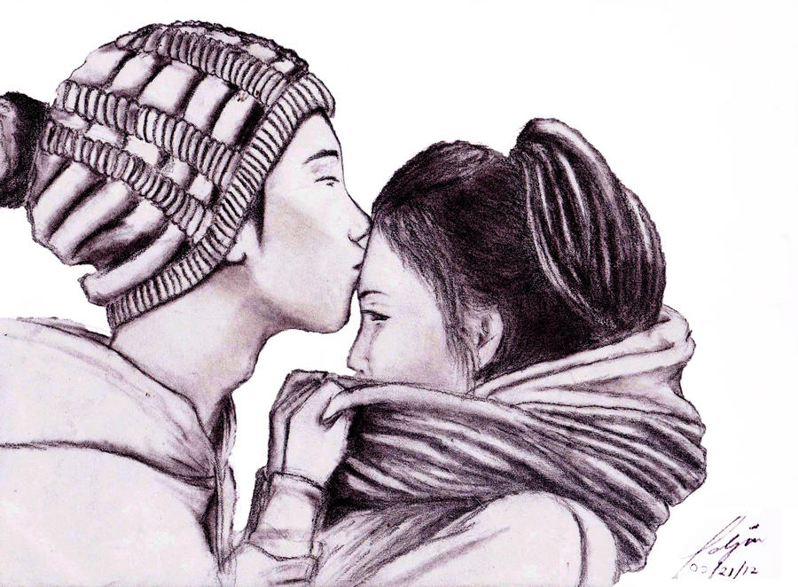 900x662 forehead kiss - Forehead Kiss Drawing