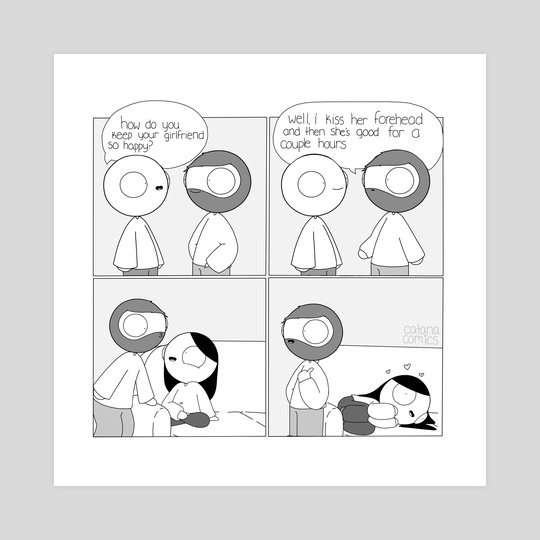 540x540 forehead kisses, an art print - Forehead Kiss Drawing