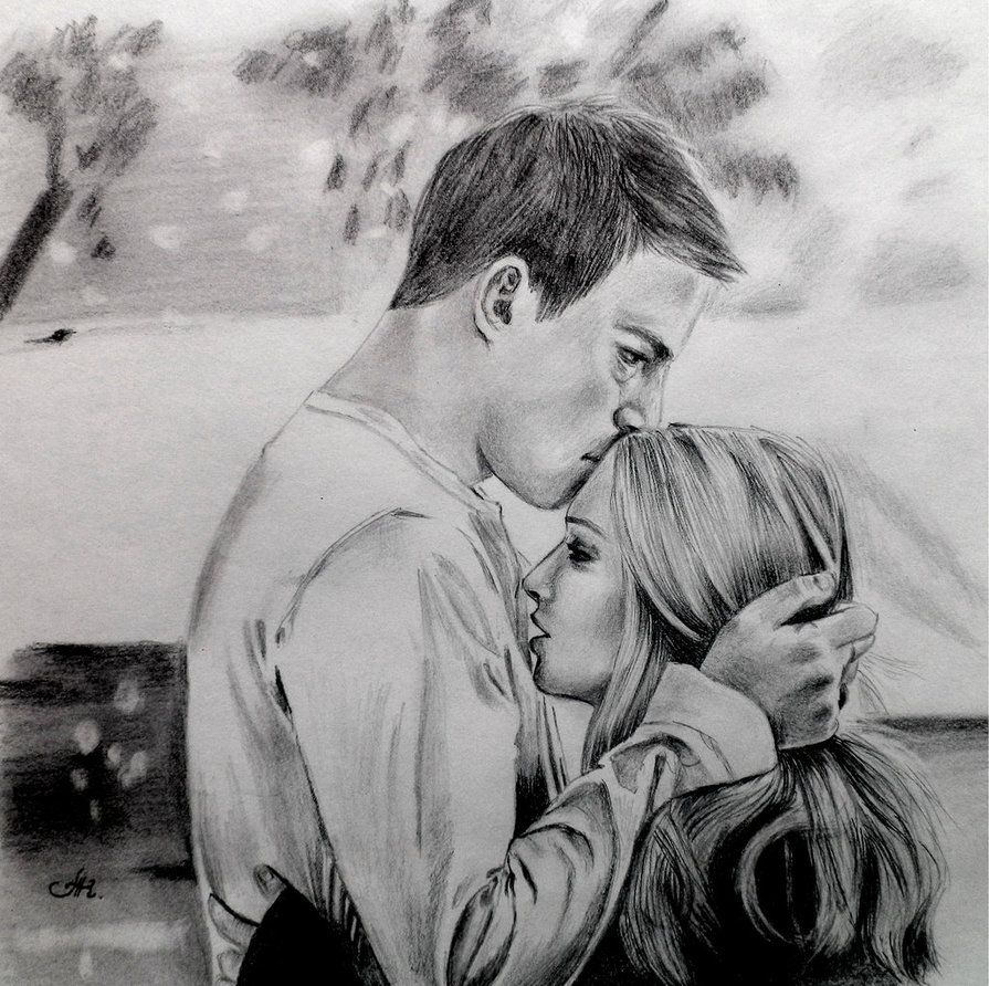 895x892 forehead kiss drawing - Forehead Kiss Drawing