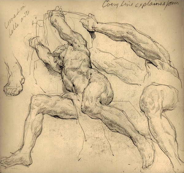 600x563 principles of foreshortening - Foreshortening Drawing