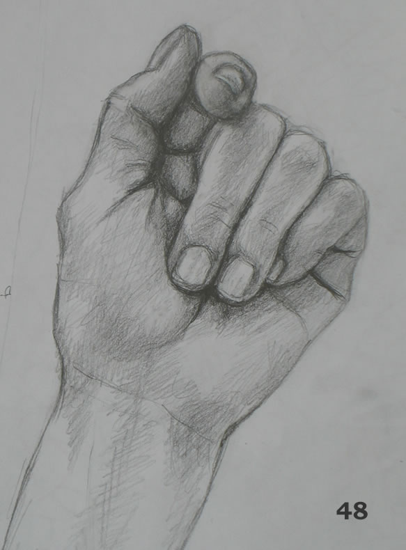 583x790 hand drawing tutorial - Foreshortening Hand Drawing