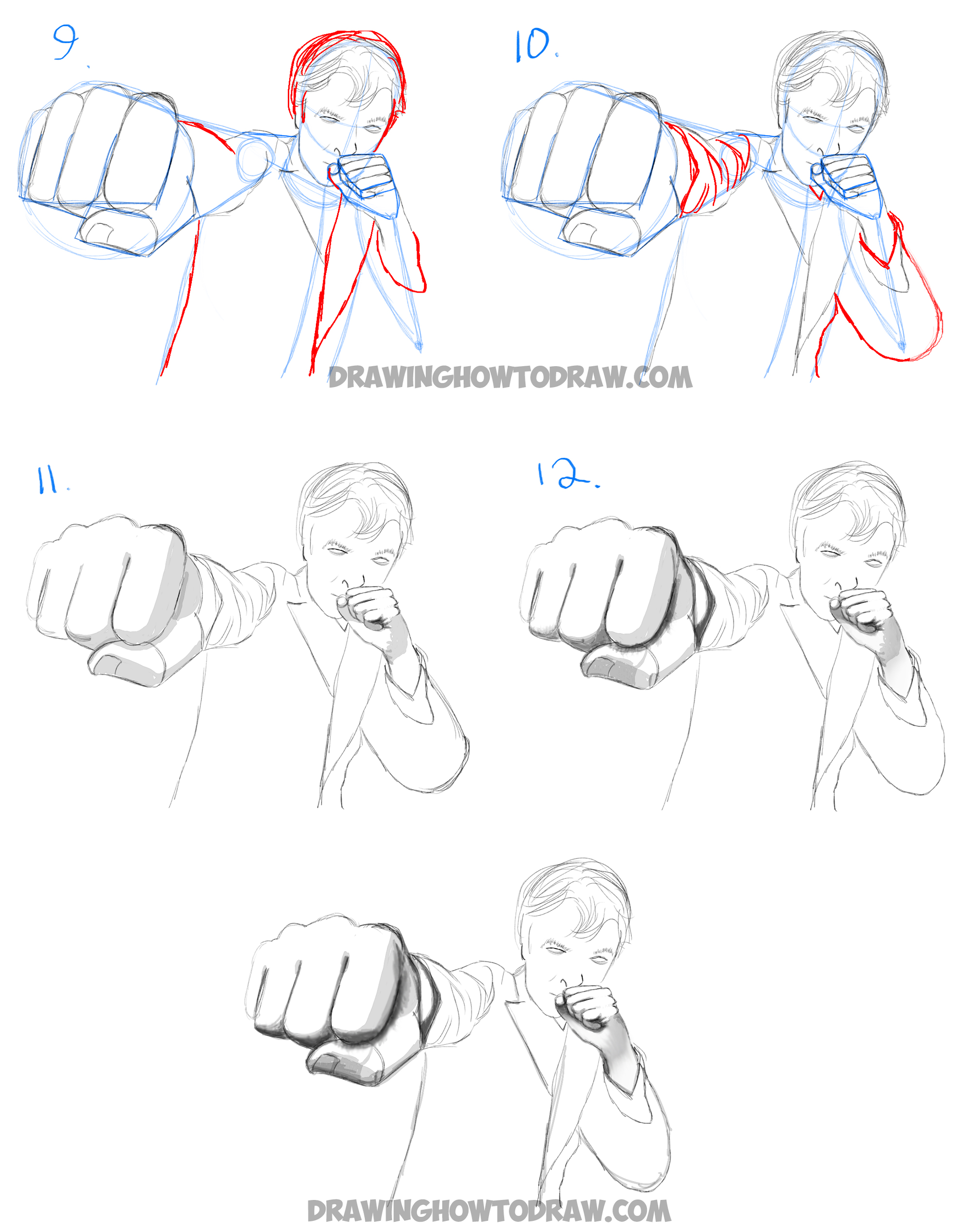 2000x2543 how to draw foreshortened fists foreshortening hands - Foreshortening Hand Drawing