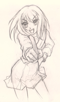 235x400 how to draw anime girl foreshortening and hand - Foreshortening Hand Drawing
