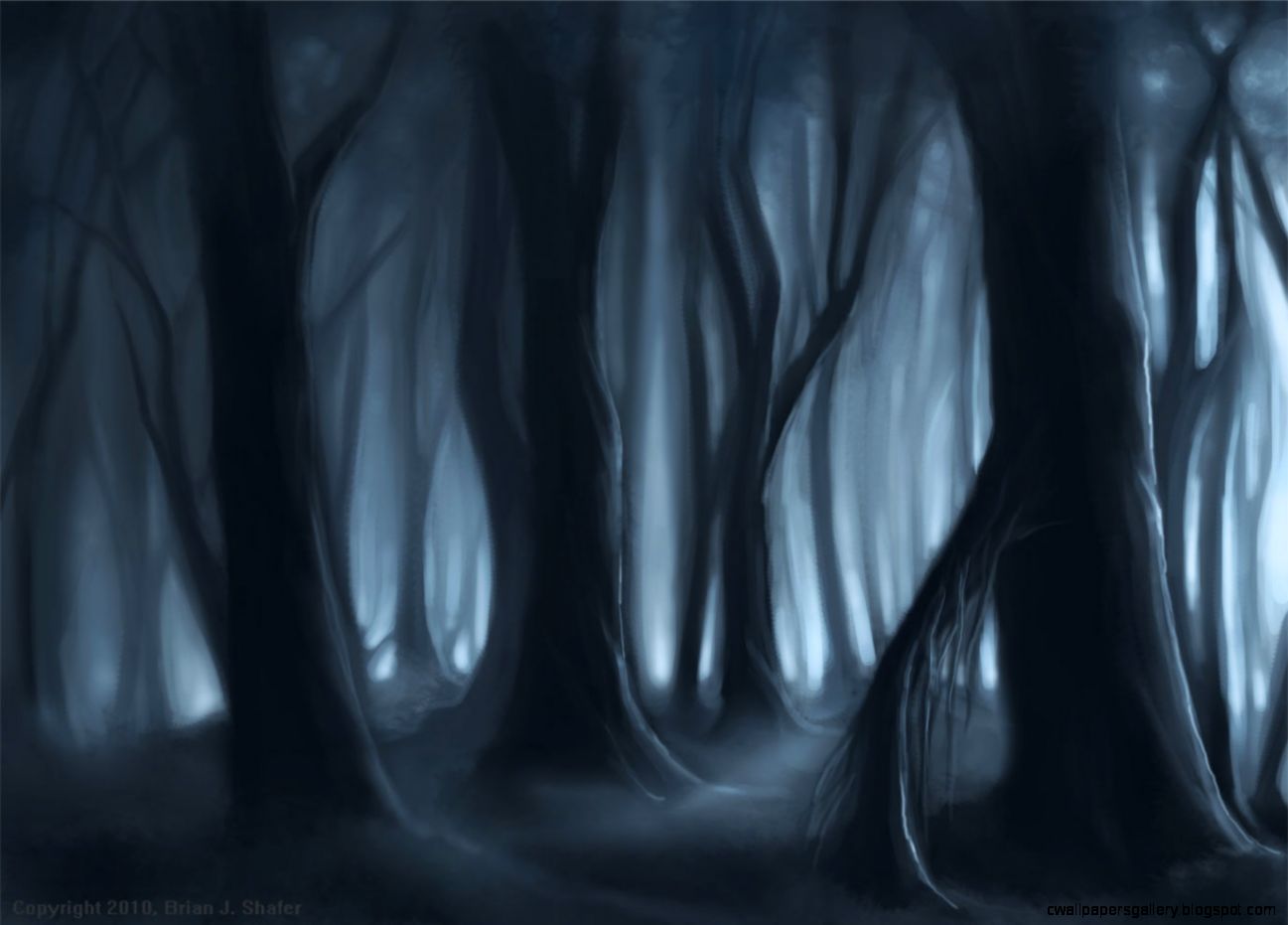 1297x931 Dark Forest Background Drawing Wallpapers Gallery - Forest Background Drawing