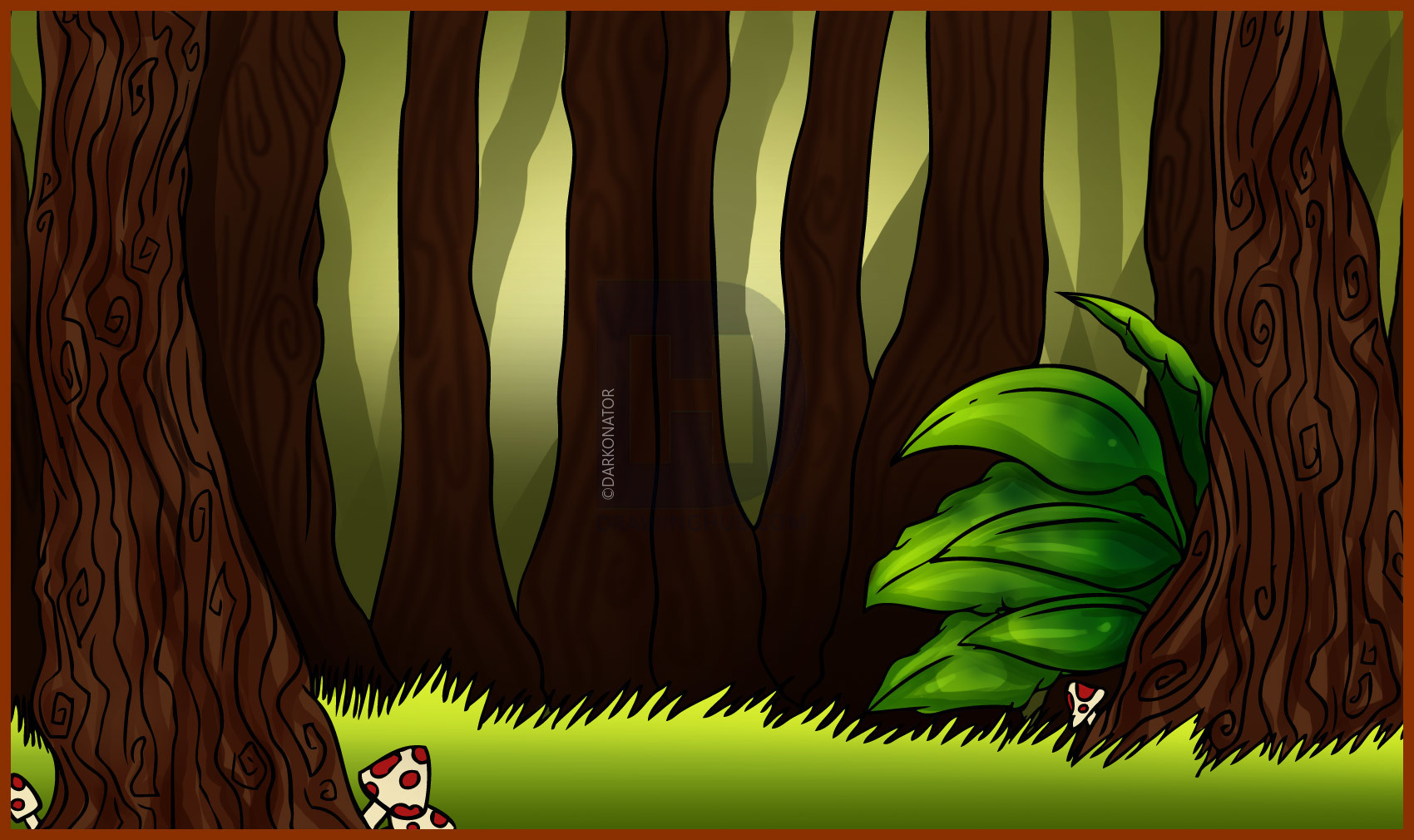 1700x1010 How To Draw A Forest, Step - Forest Drawing