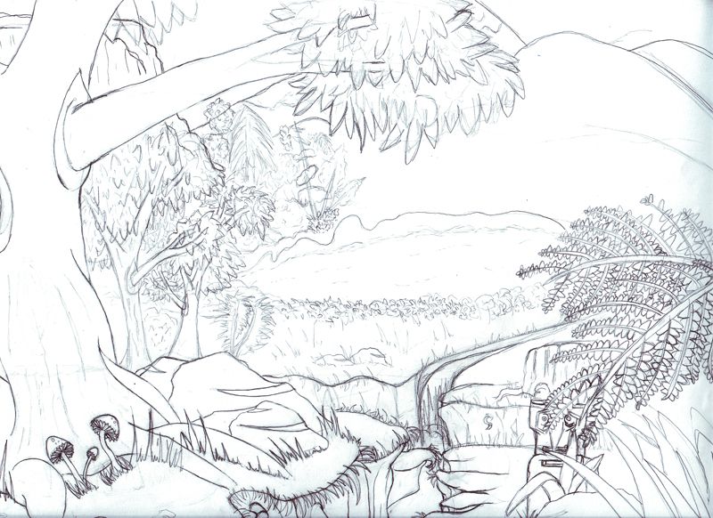 800x582 Forests Drawings - Forest Drawing