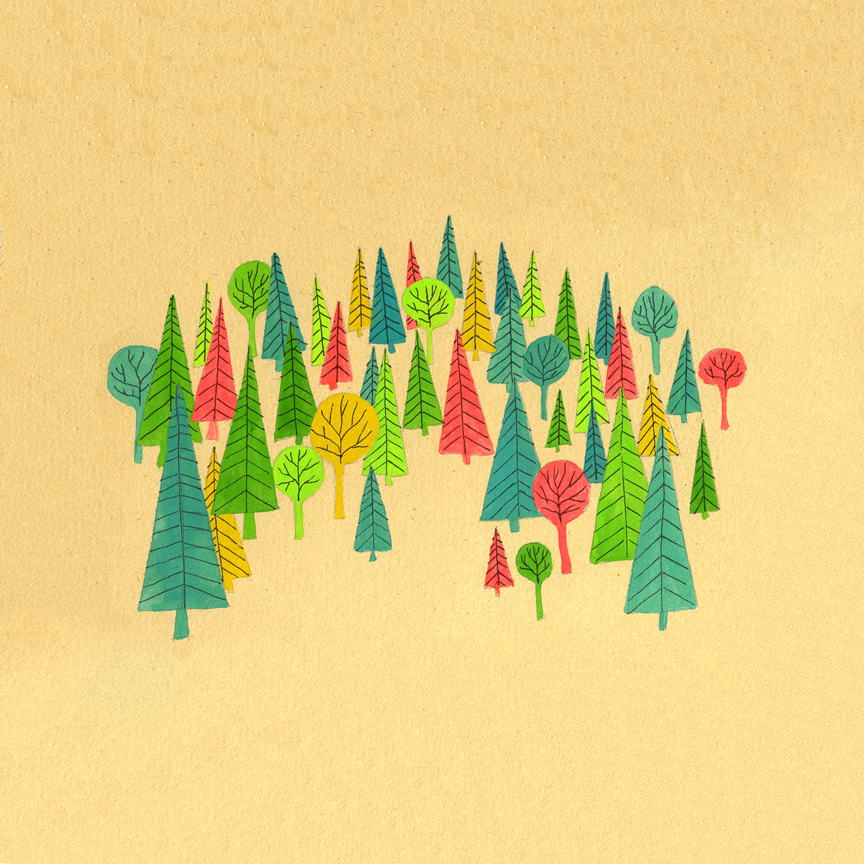 864x864 Forest - Forest Drawing For Kids