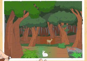 300x210 Forest Drawing With Animals For Kids - Forest Drawing For Kids