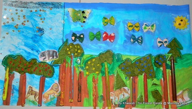 640x365 A Three Dimensional Nature Collage And A Gallery Walk - Forest Drawing For Kids