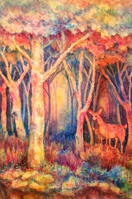 452x680 Deer Forest Animals Drawings Pictures Drawings Ideas For Kids - Forest Drawing For Kids