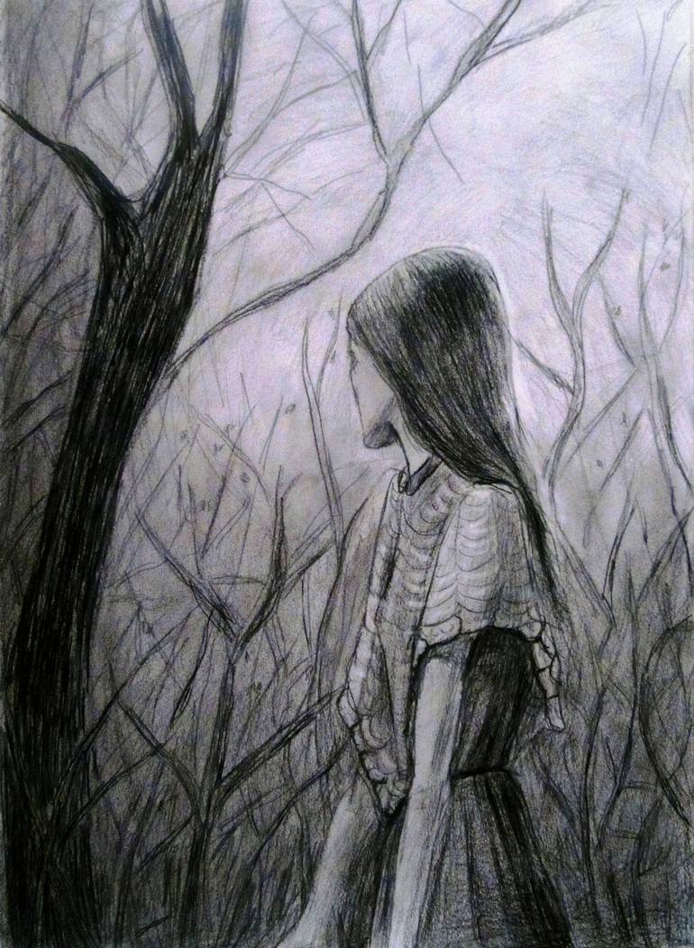 770x1051 In The Forest Drawing - Forest Drawing Images