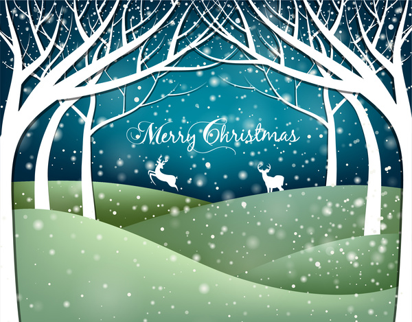 600x469 Winter Forest Drawing Free Vector In Adobe Illustrator - Forest Drawing Pictures